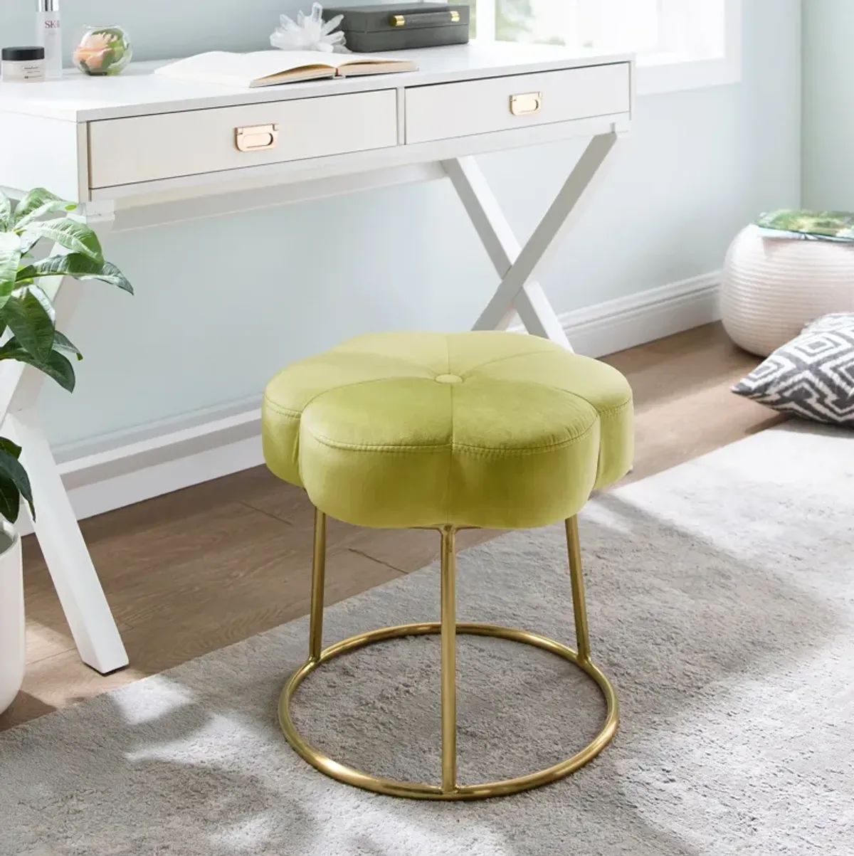 Dora Vanity Stool - Green