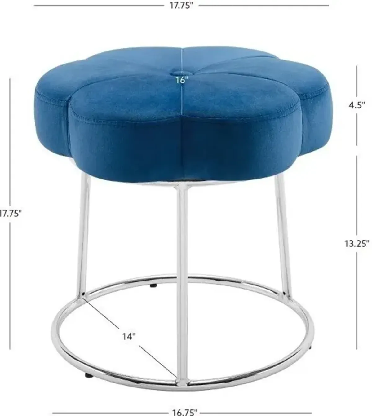 Dora Vanity Stool - Navy