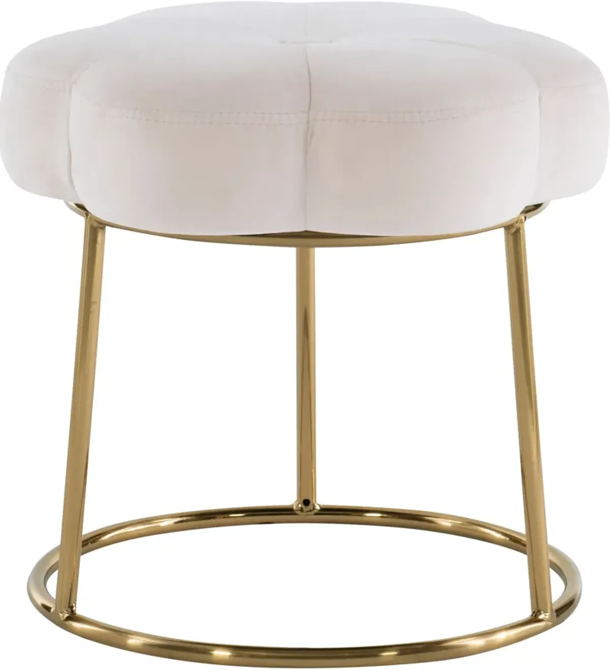 Dora Vanity Stool - White