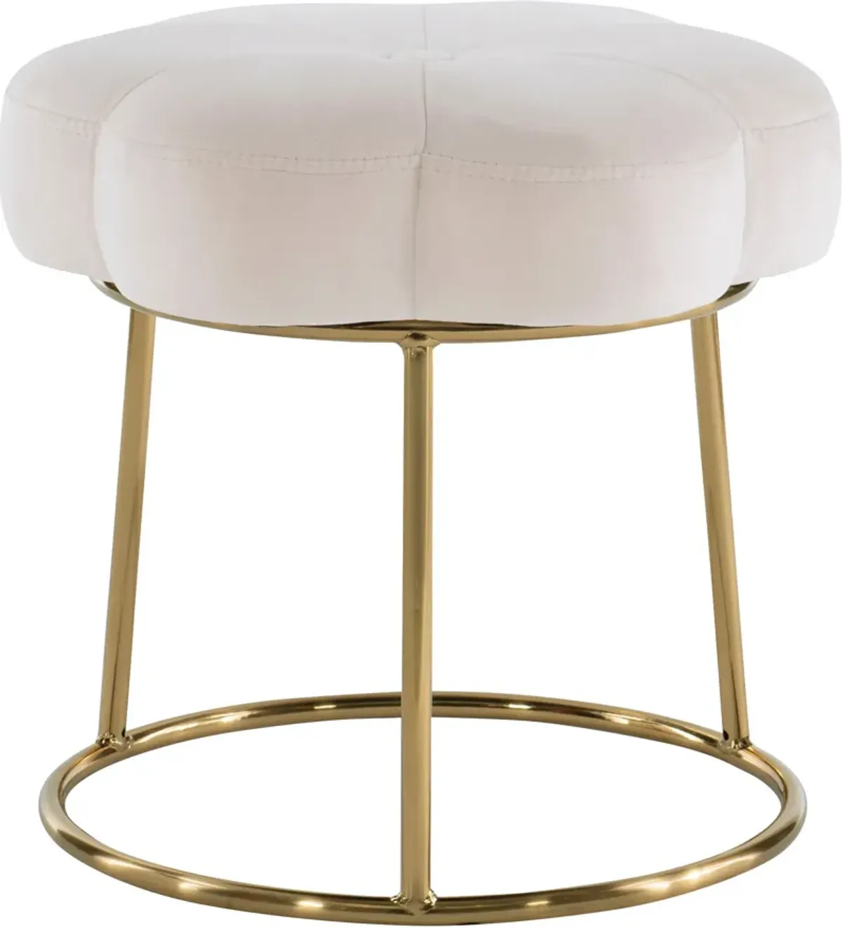 Dora Vanity Stool - White