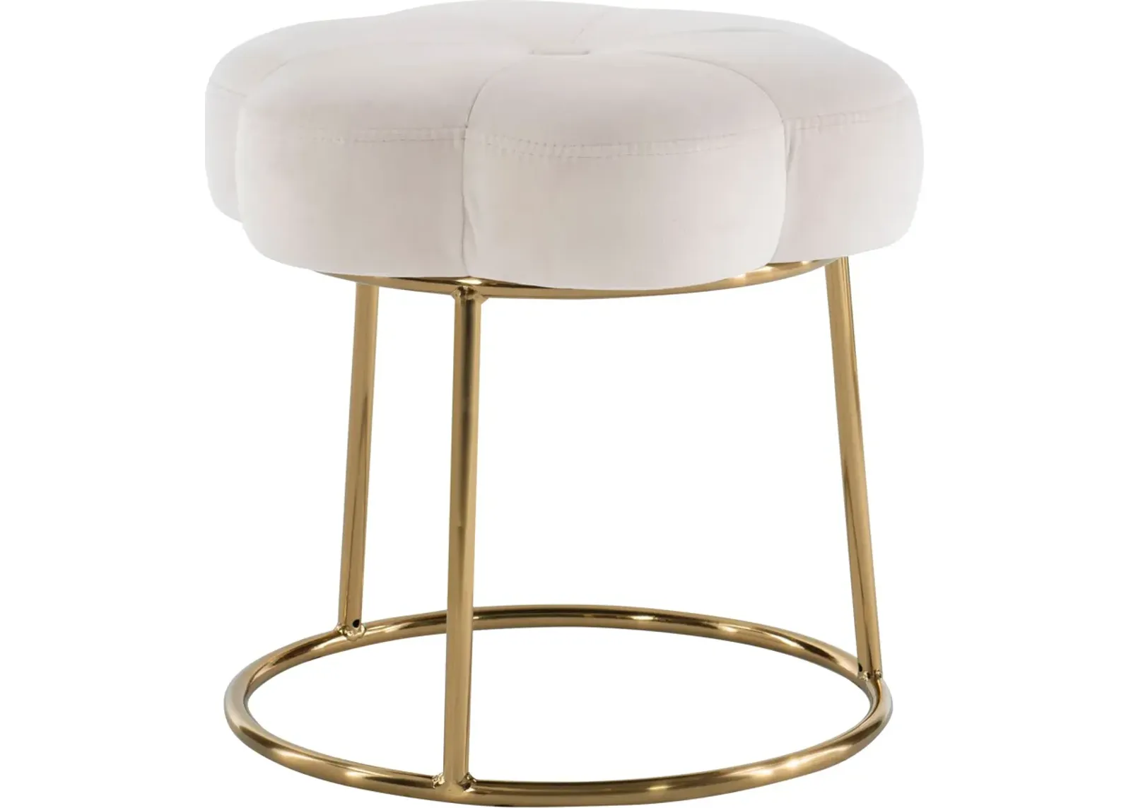 Dora Vanity Stool - White