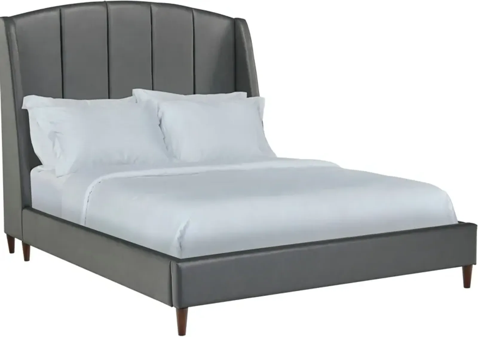 Daria Queen Upholstered Bed - Charcoal