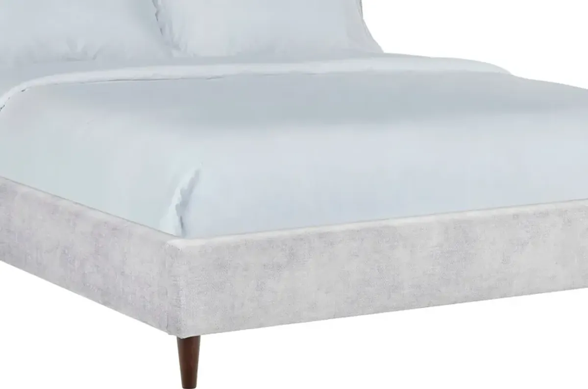 Daria Queen Upholstered Bed - Gray