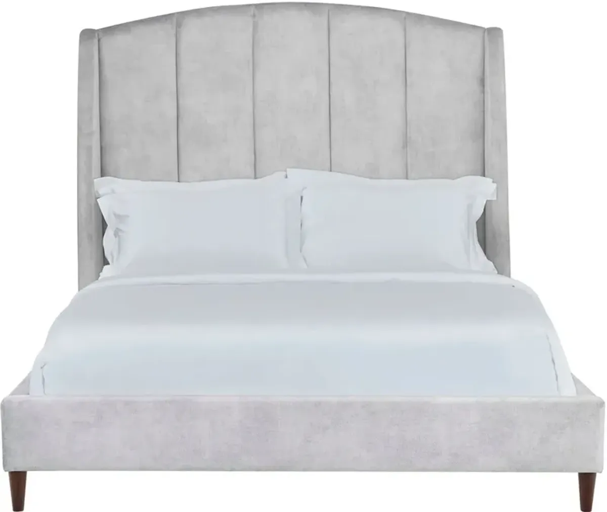 Daria Queen Upholstered Bed - Gray