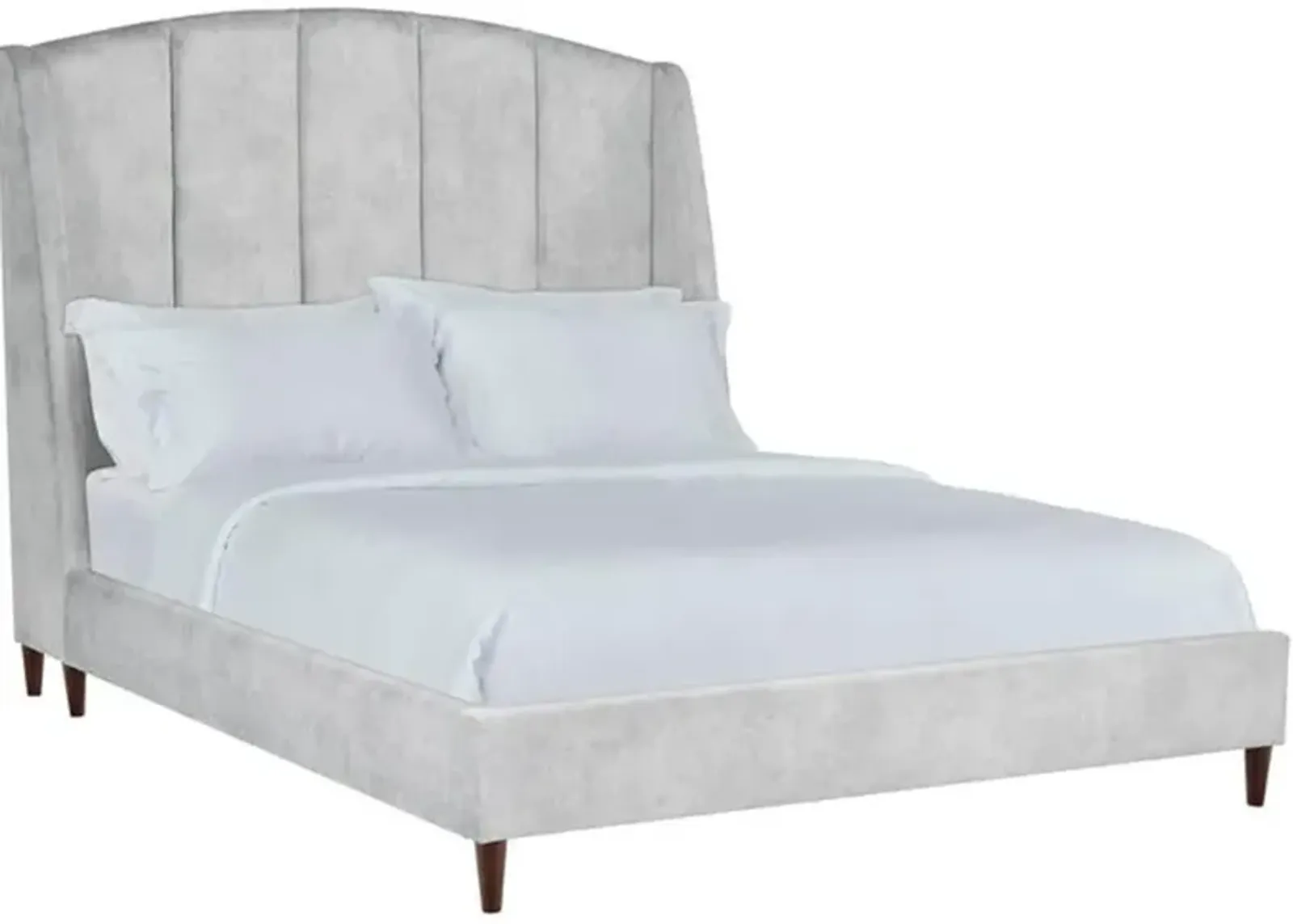 Daria Queen Upholstered Bed - Gray