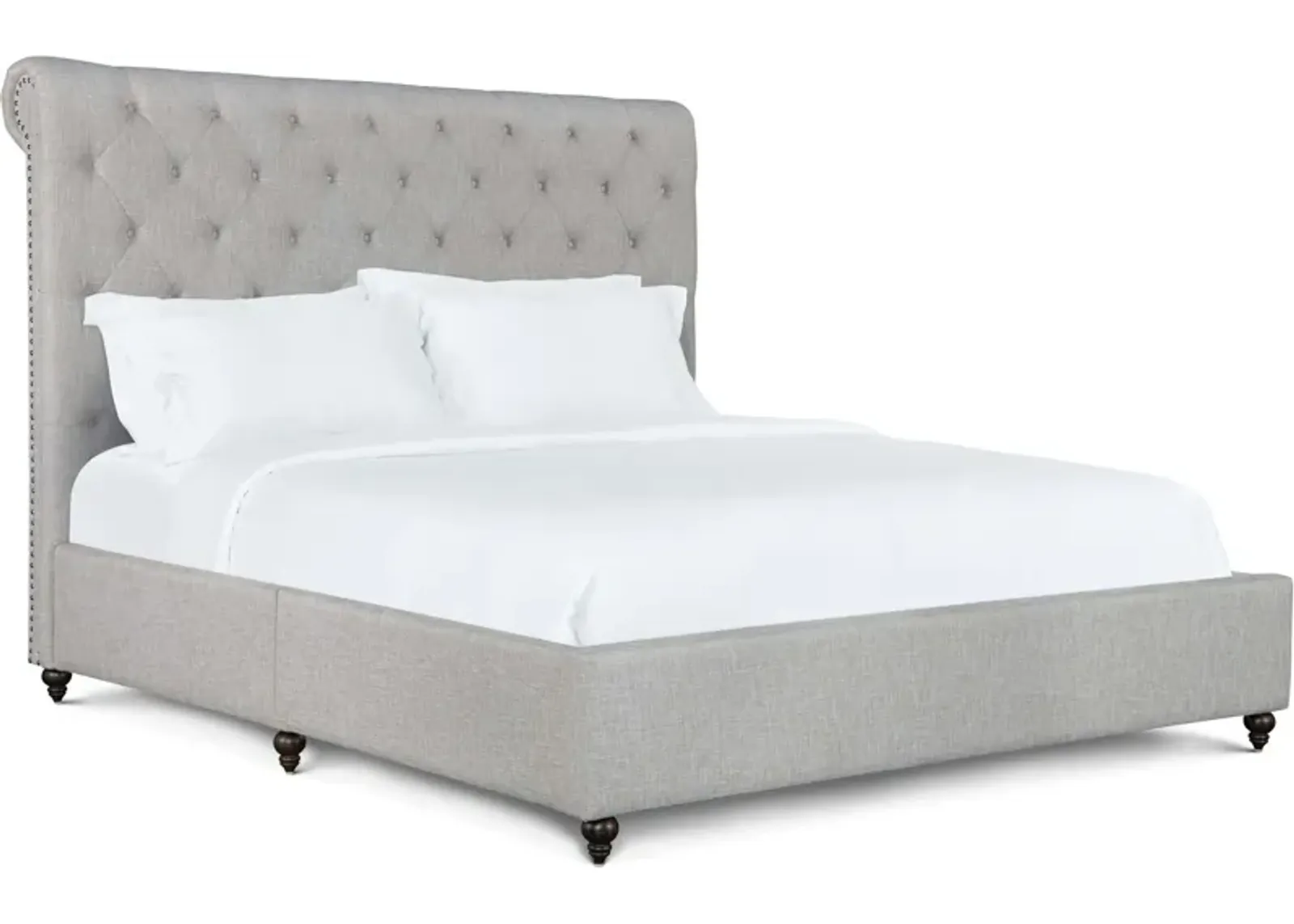 Drusilla Queen Upholstered Platform Bed - Gray