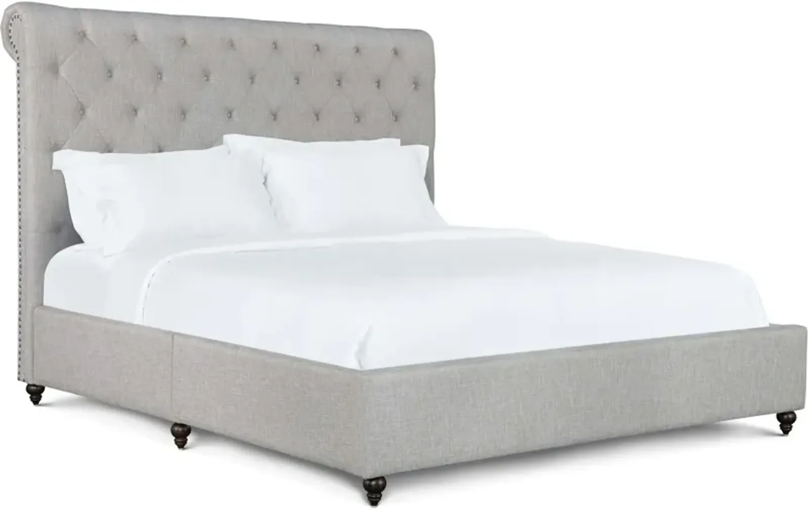 Drusilla Queen Upholstered Platform Bed - Gray