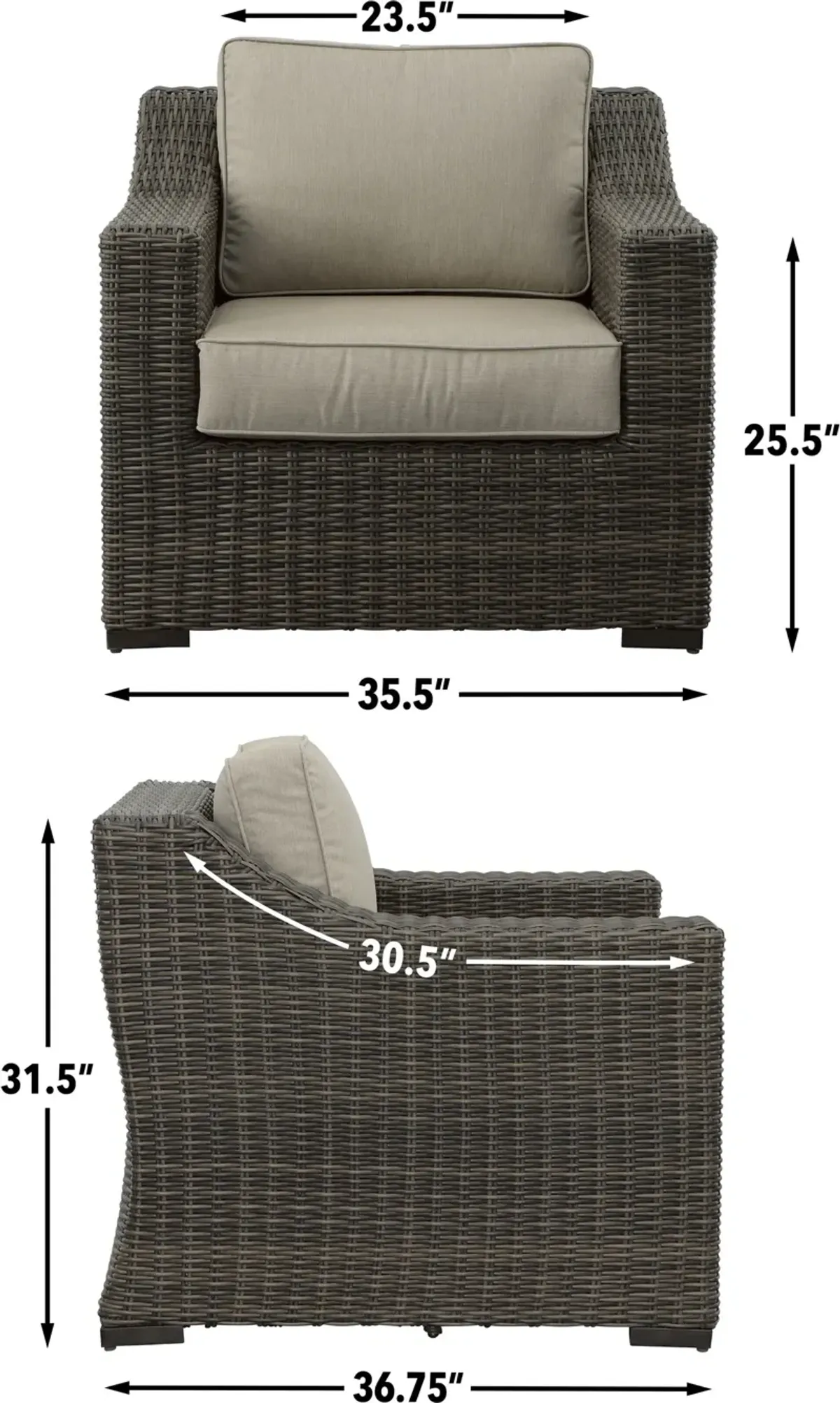 Bloomington Outdoor Set of 2 Lounge Chairs