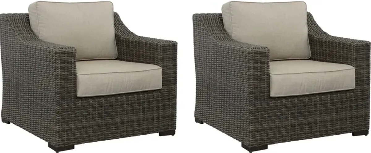 Bloomington Outdoor Set of 2 Lounge Chairs