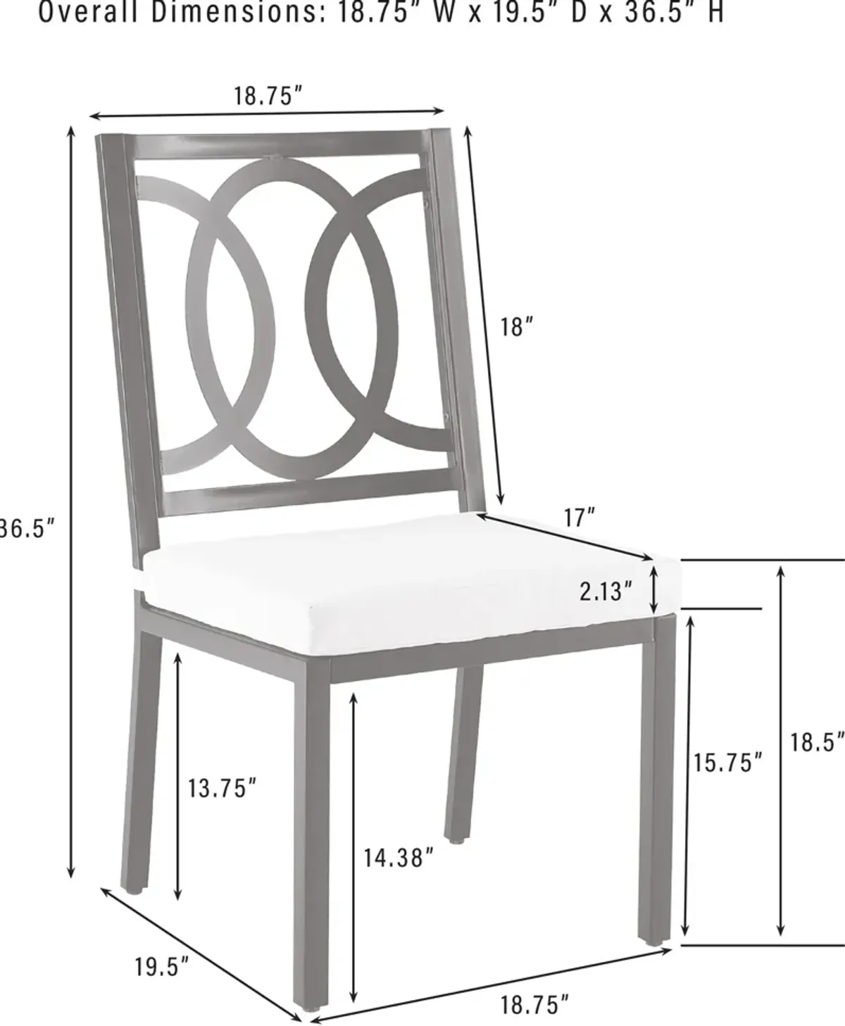 Whidbey Outdoor Set of 2 Dining Chairs