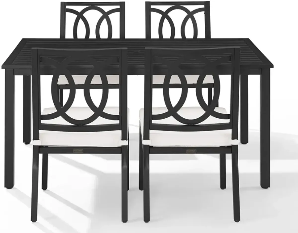 Whidbey Outdoor Dining Table and 4 Dining Chairs