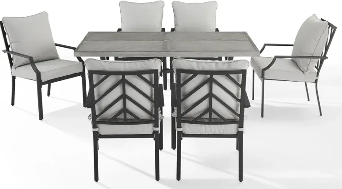 Boise Outdoor Dining Table and 6 Dining Chairs