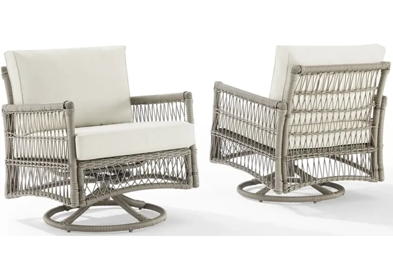 Lakeline Outdoor Set of 2 Swivel Chairs