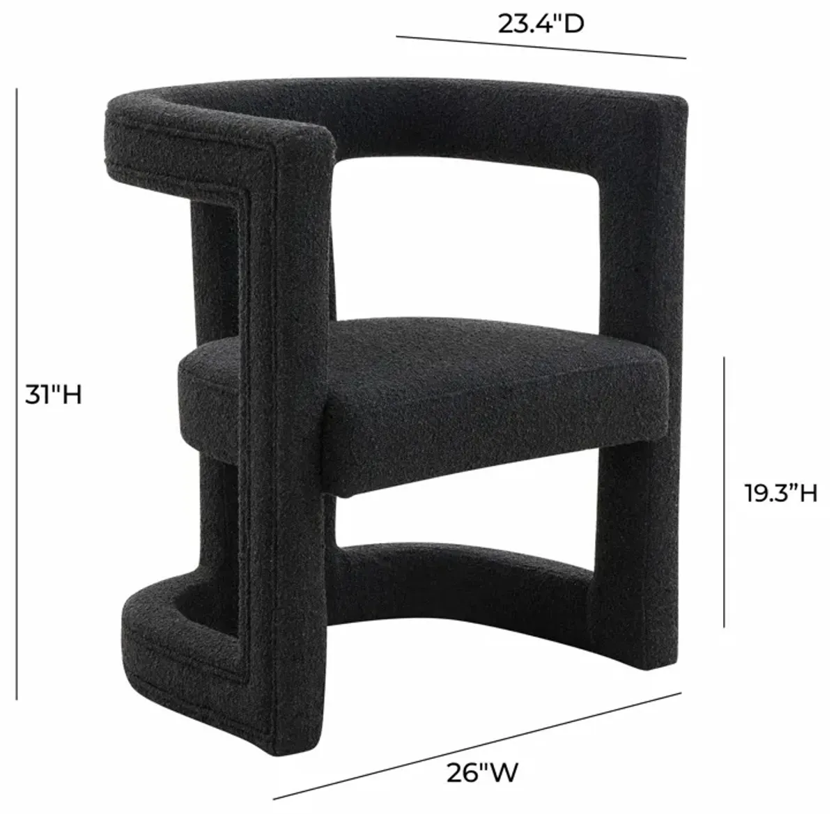 Rebecca Accent Chair - Black
