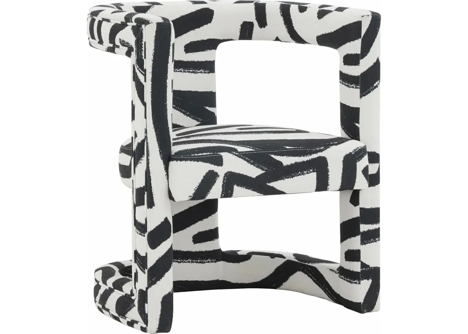 Rebecca Accent Chair - Black and White