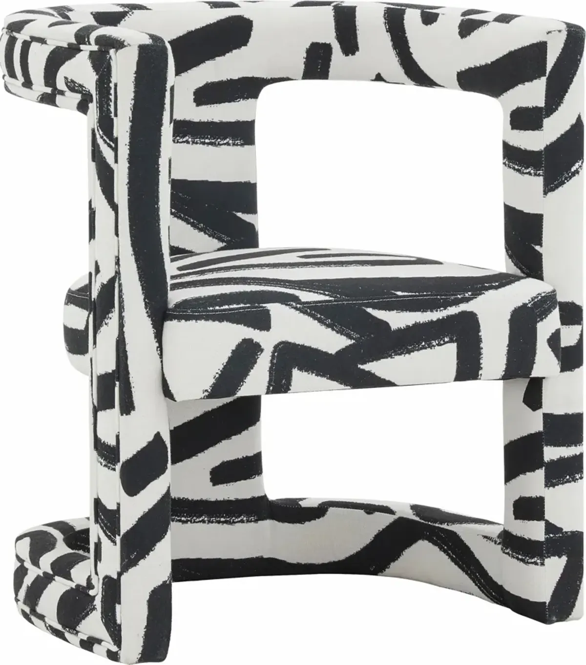 Rebecca Accent Chair - Black and White