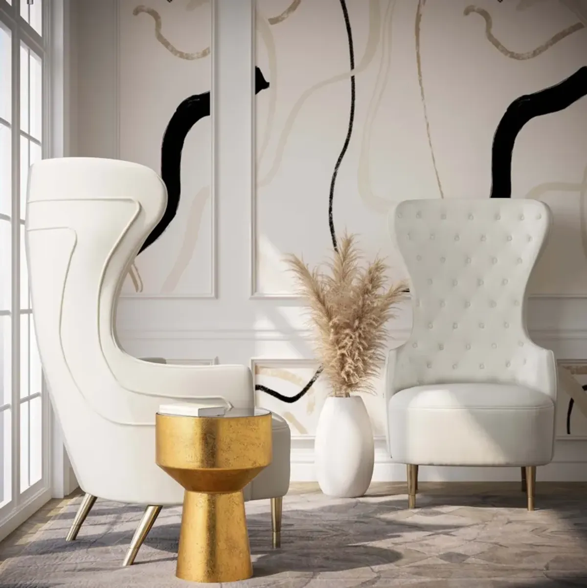 Luis Accent Chair - Cream