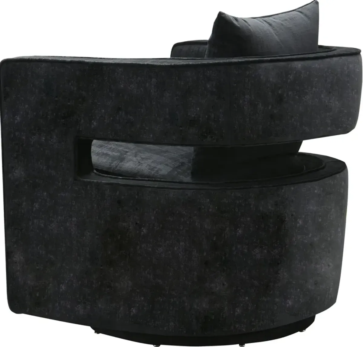 Janet Swivel Accent Chair - Black