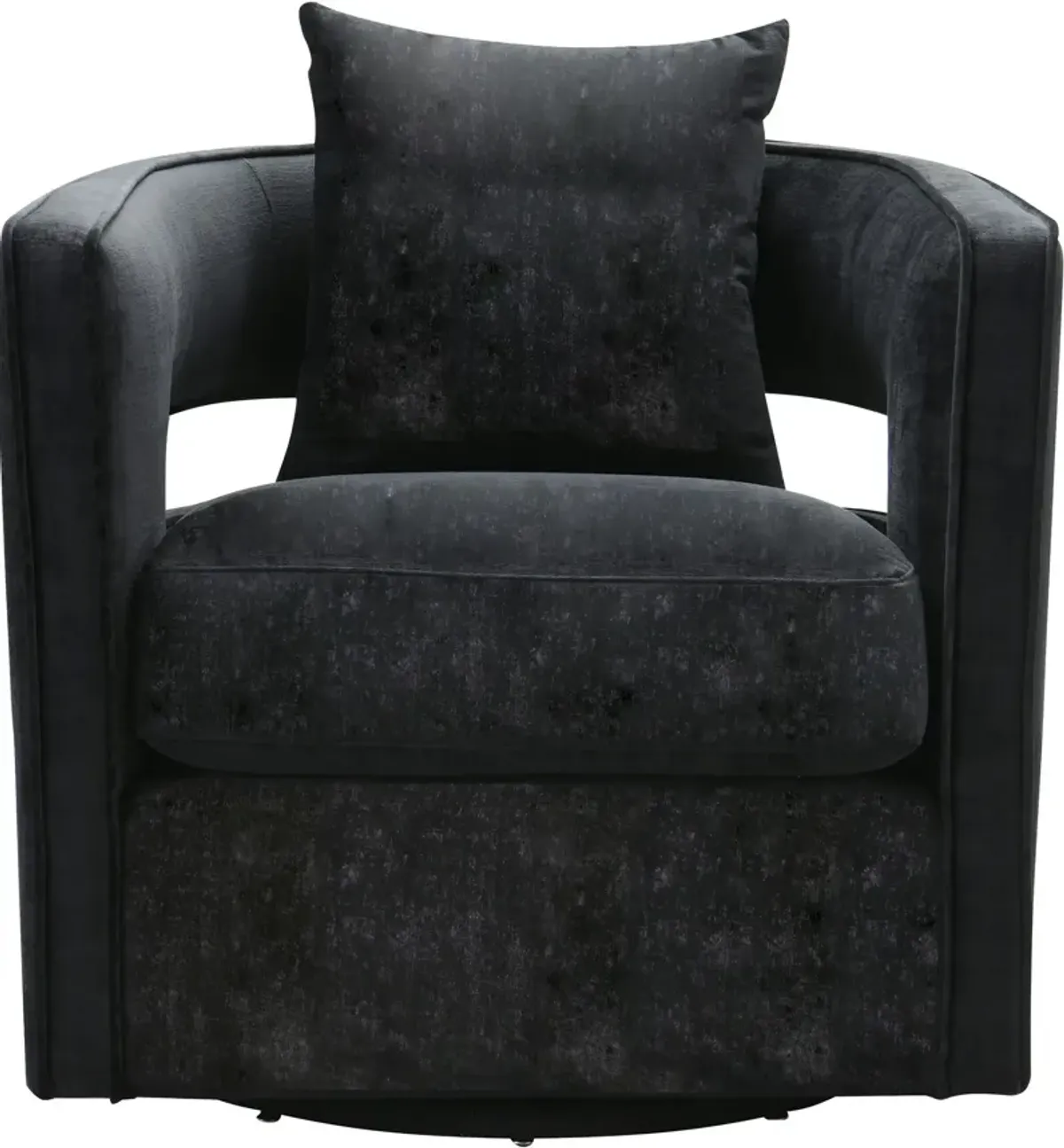 Janet Swivel Accent Chair - Black