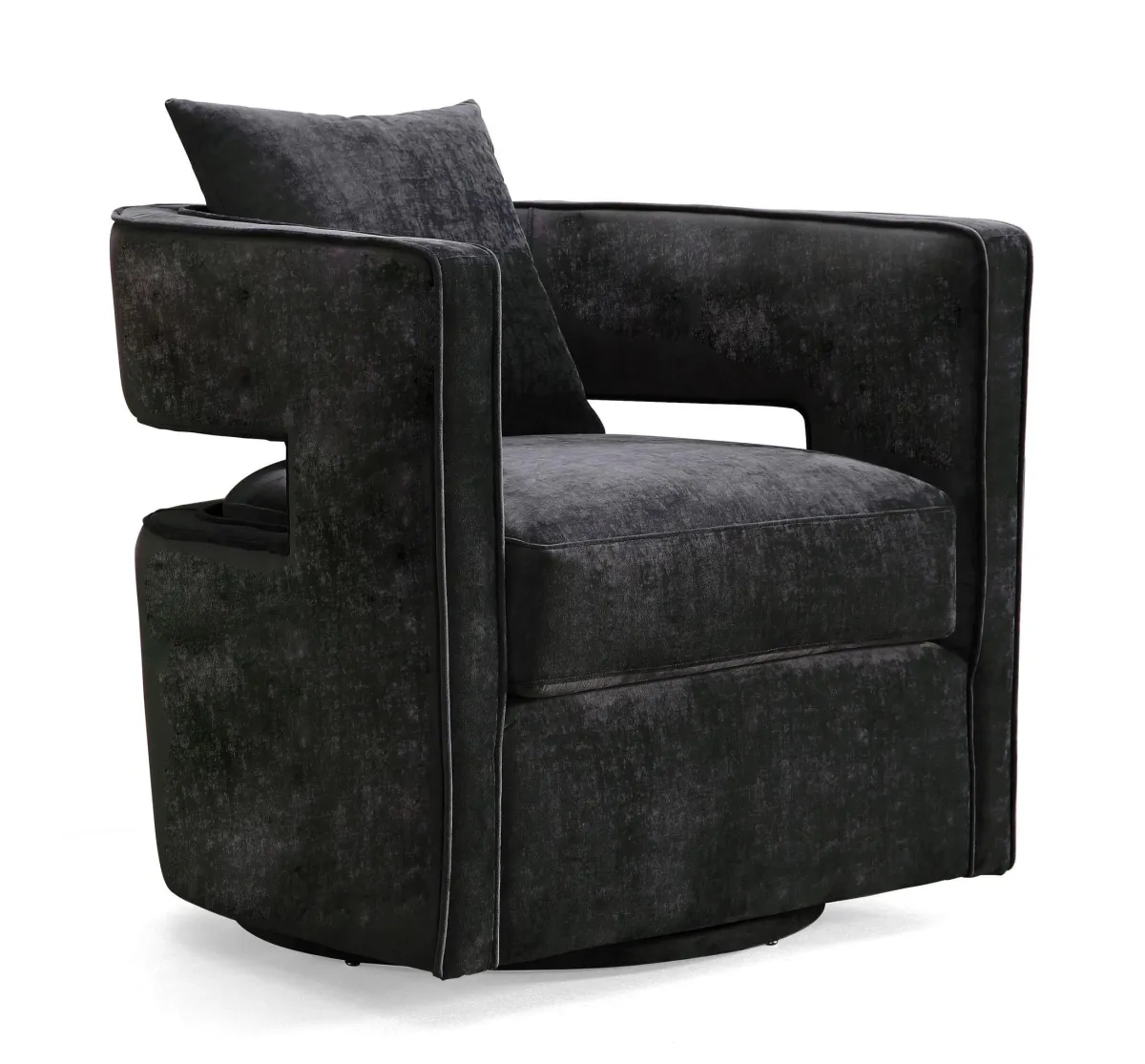 Janet Swivel Accent Chair - Black