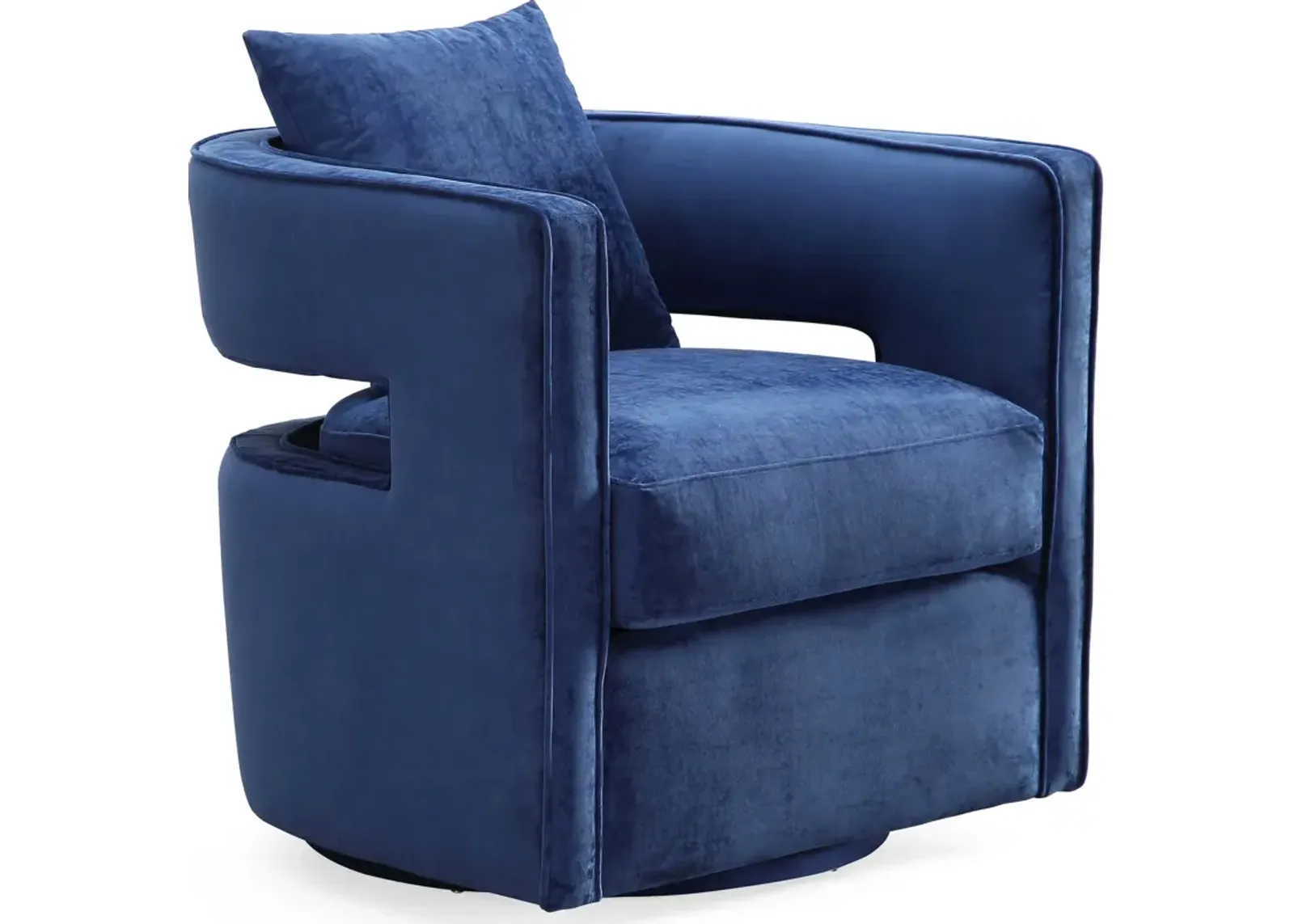 Janet Swivel Accent Chair - Navy