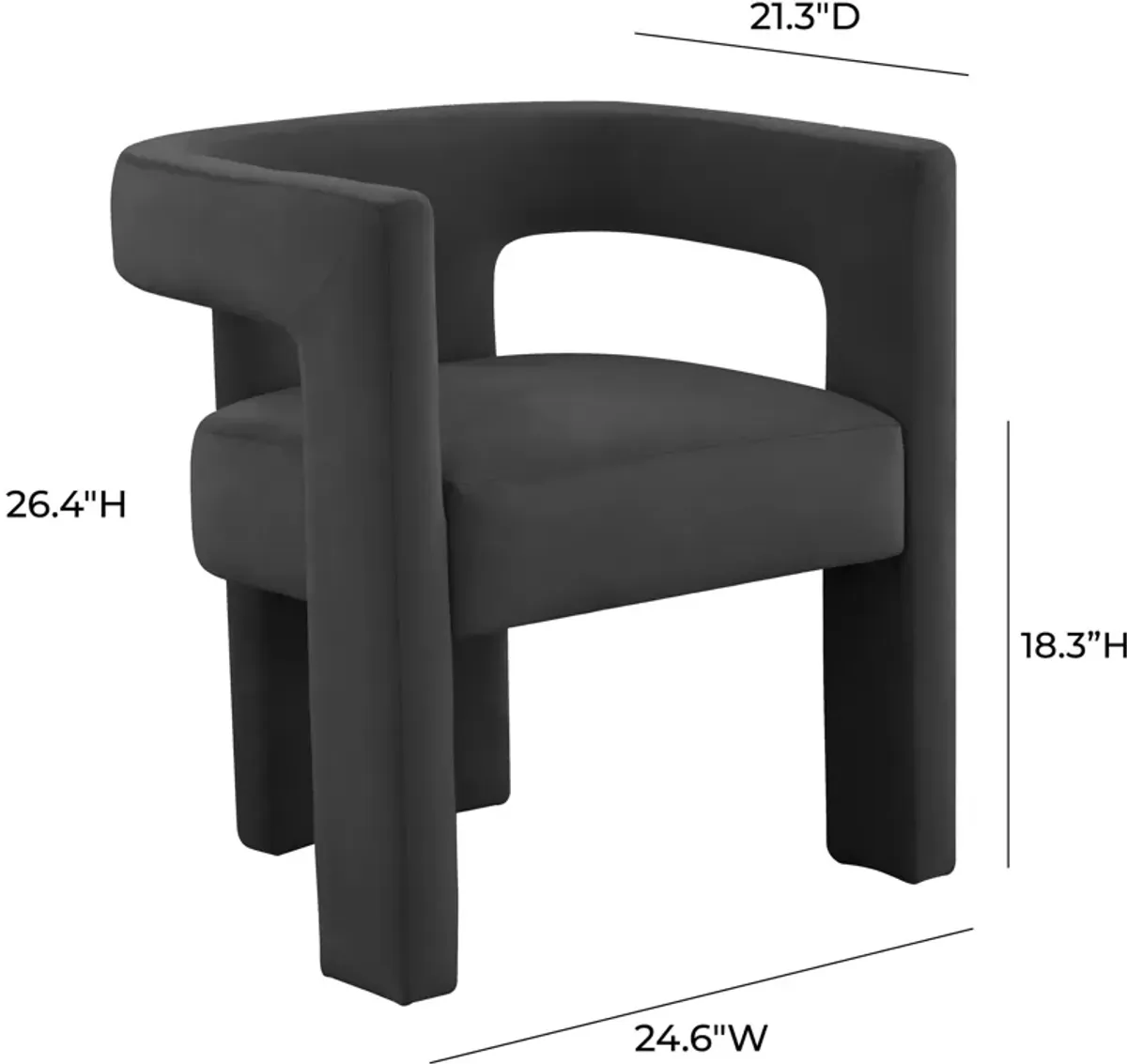 Wesley Accent Chair - Black