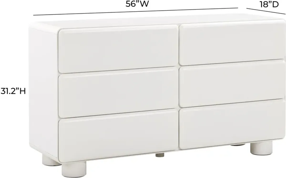 Tischa Dresser - White