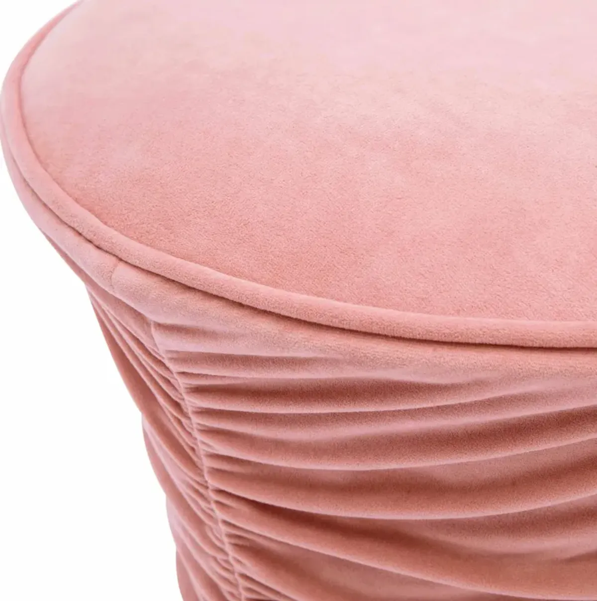 Zirconia Ottoman - Rose Pink Velvet