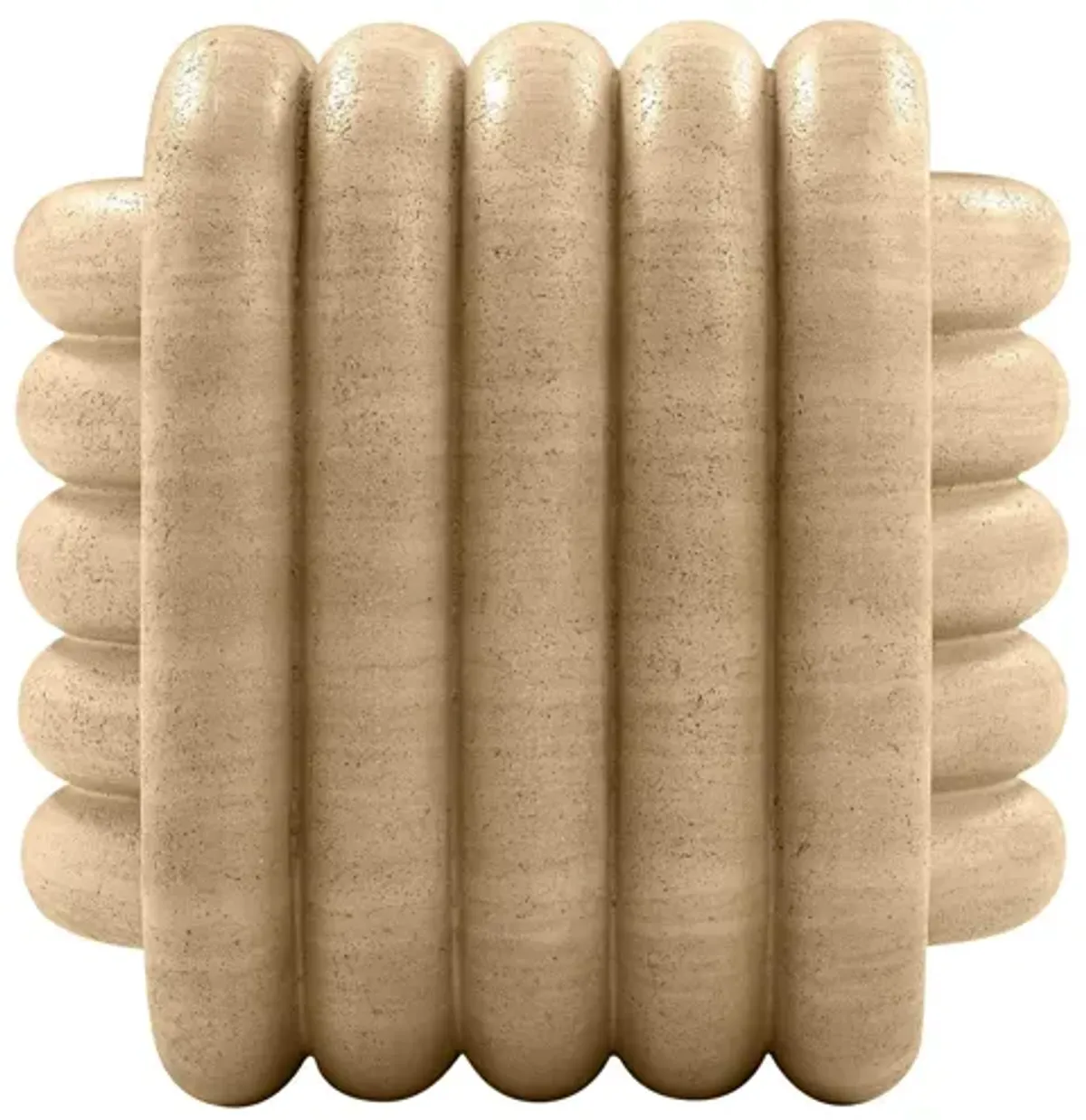 Padre Indoor/Outdoor Accent Stool - Travertine