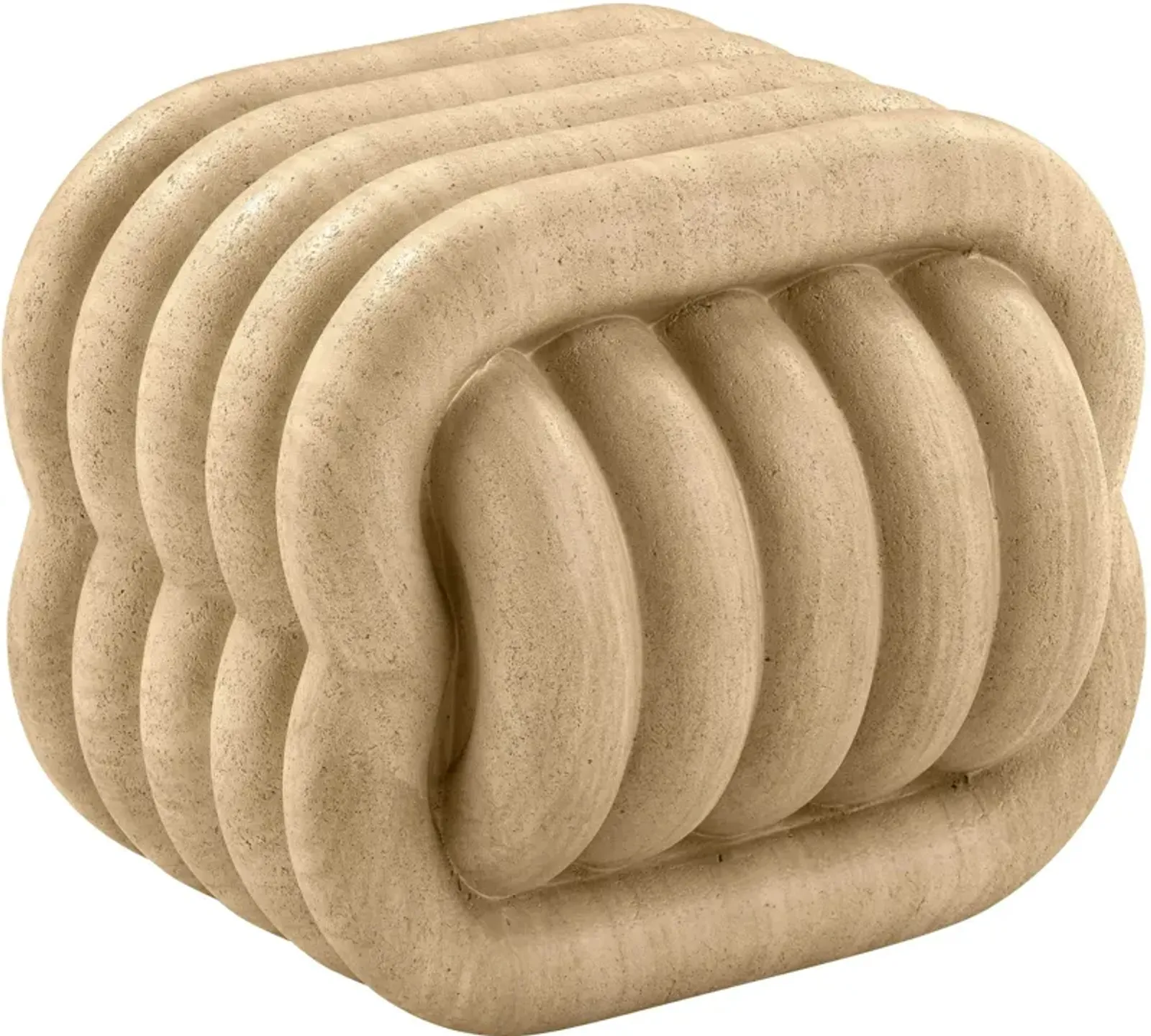 Padre Indoor/Outdoor Accent Stool - Travertine