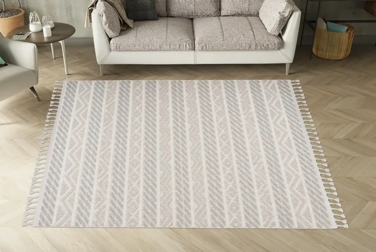 Acacia 8' x 10' Area Rug - Beige/White