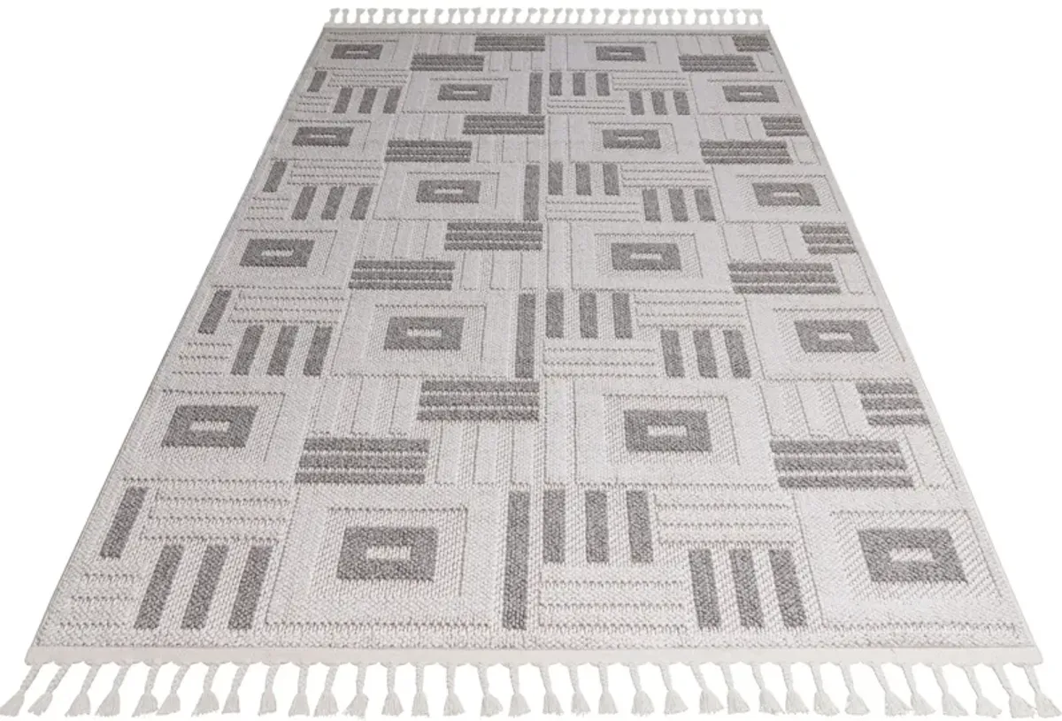 Gaia 5' x 8' Area Rug - Beige/Gray