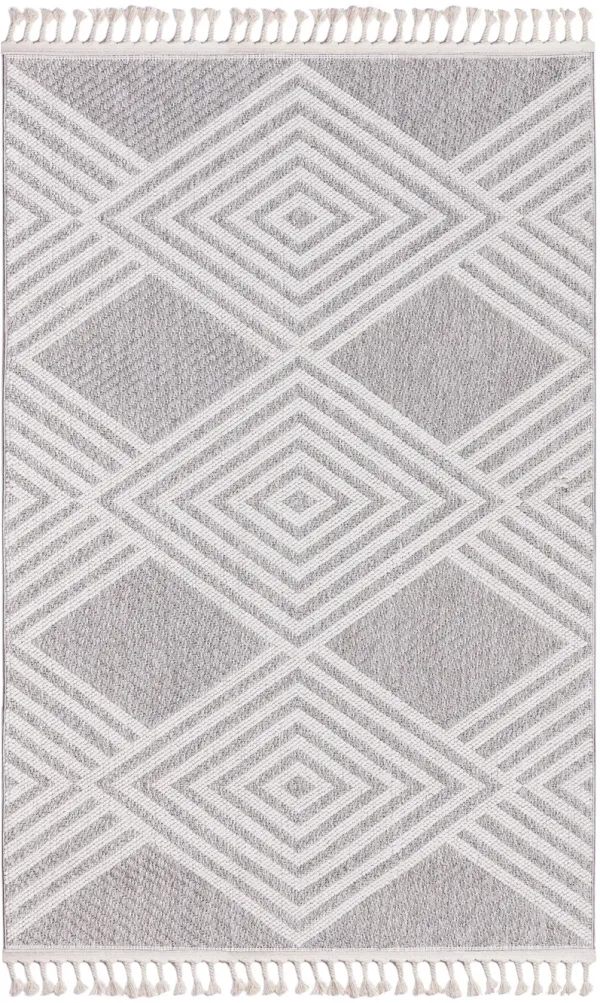 Cassia 5' x 8' Area Rug - Gray/White
