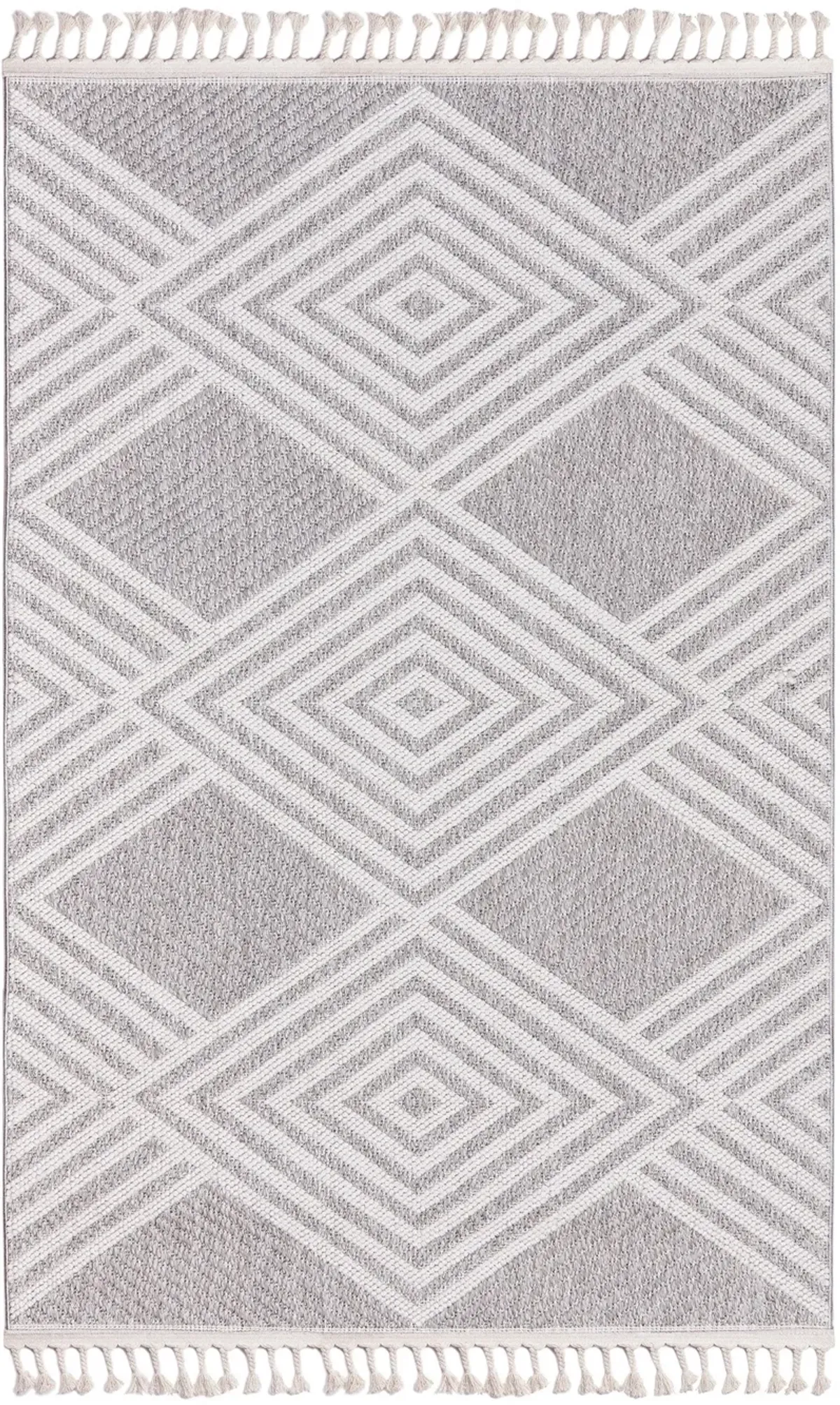 Cassia 5' x 8' Area Rug - Gray/White