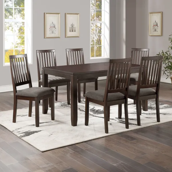 Leandra Dining Table and 6 Dining Chairs