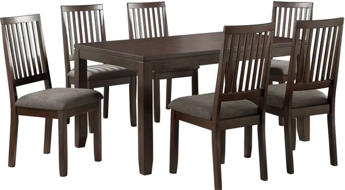 Leandra Dining Table and 6 Dining Chairs