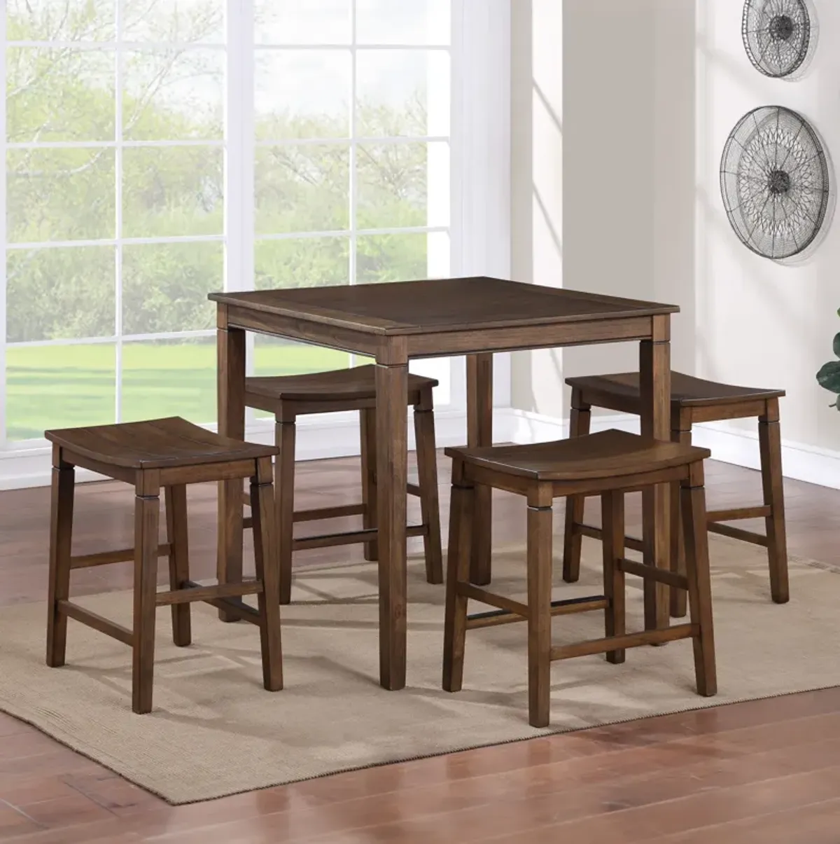 Verity Counter-Height Dining Table and 4 Stools