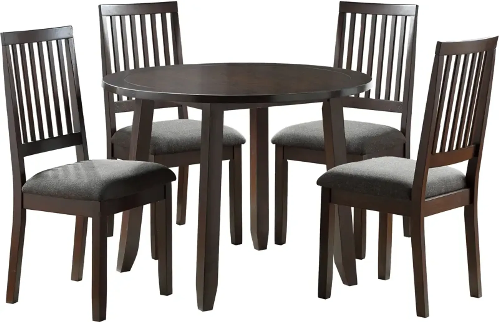 Leandra Round Dining Table and 4 Dining Chairs