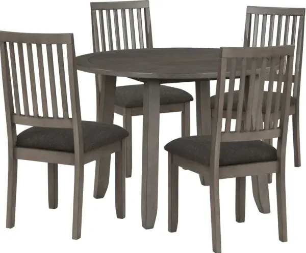 Leandra Round Dining Table and 4 Dining Chairs