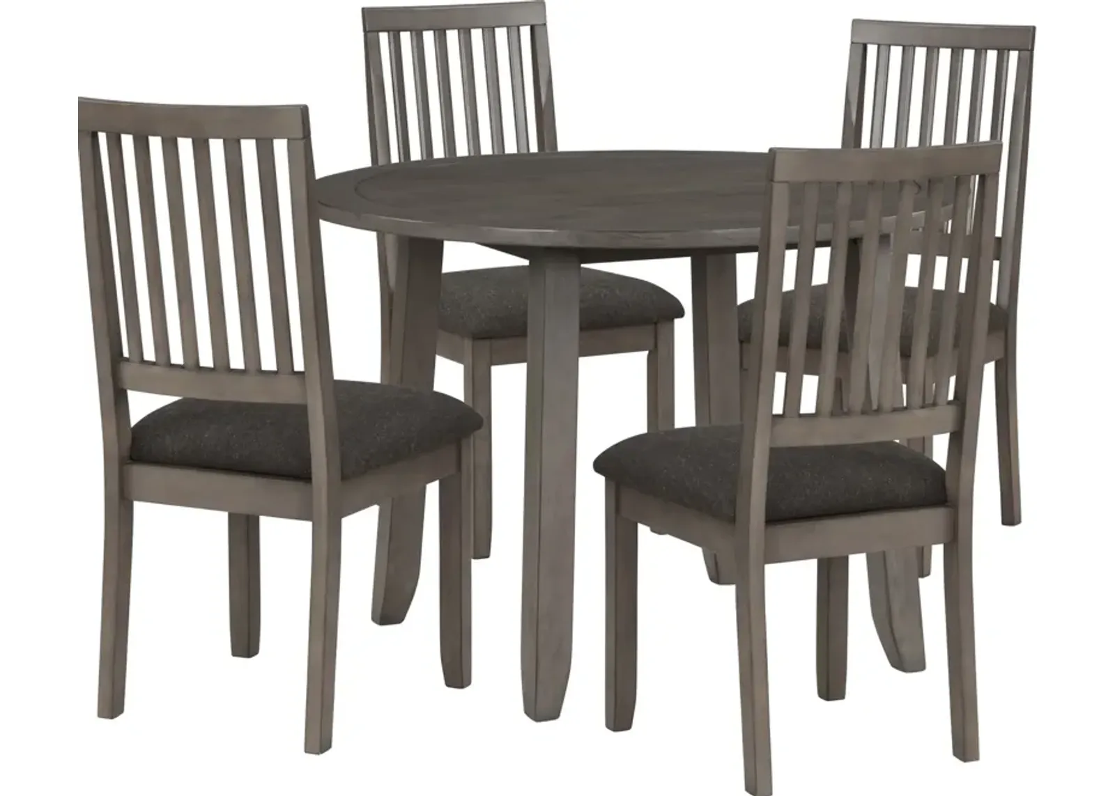 Leandra Round Dining Table and 4 Dining Chairs