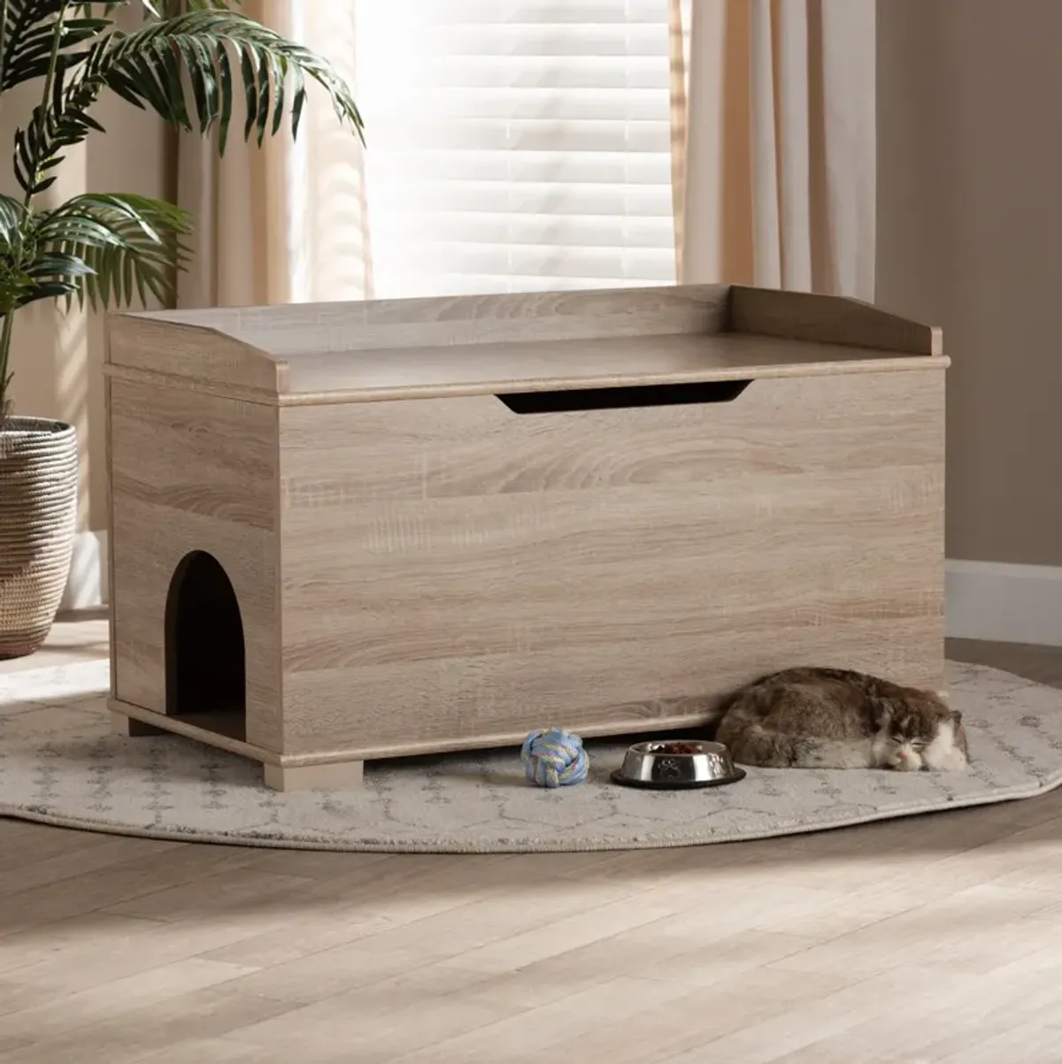 Ziggy Litter Box Enclosure - Oak