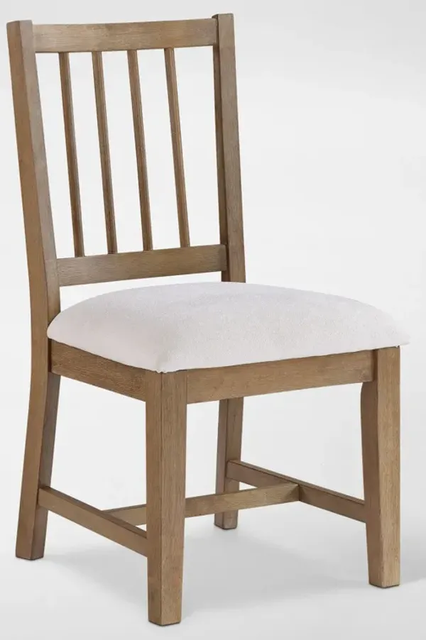 Auburn Spindle-Back Dining Chair - White/Natural Legs