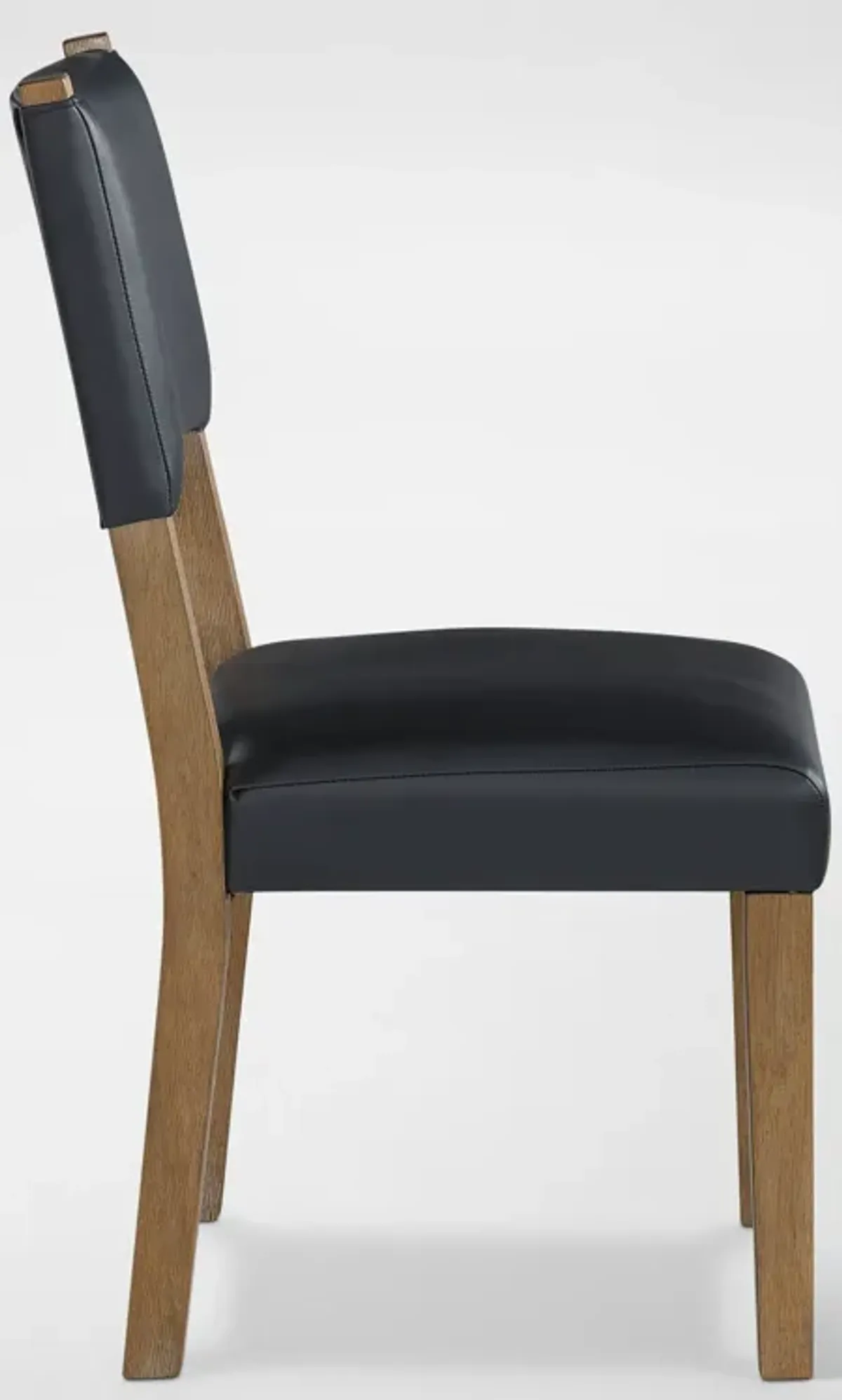 Auburn Dining Table and 4 Upholstered Dining Chairs - Black/Natural Legs