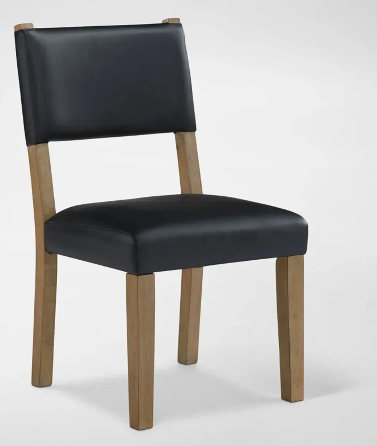 Auburn Dining Table and 4 Upholstered Dining Chairs - Black/Natural Legs