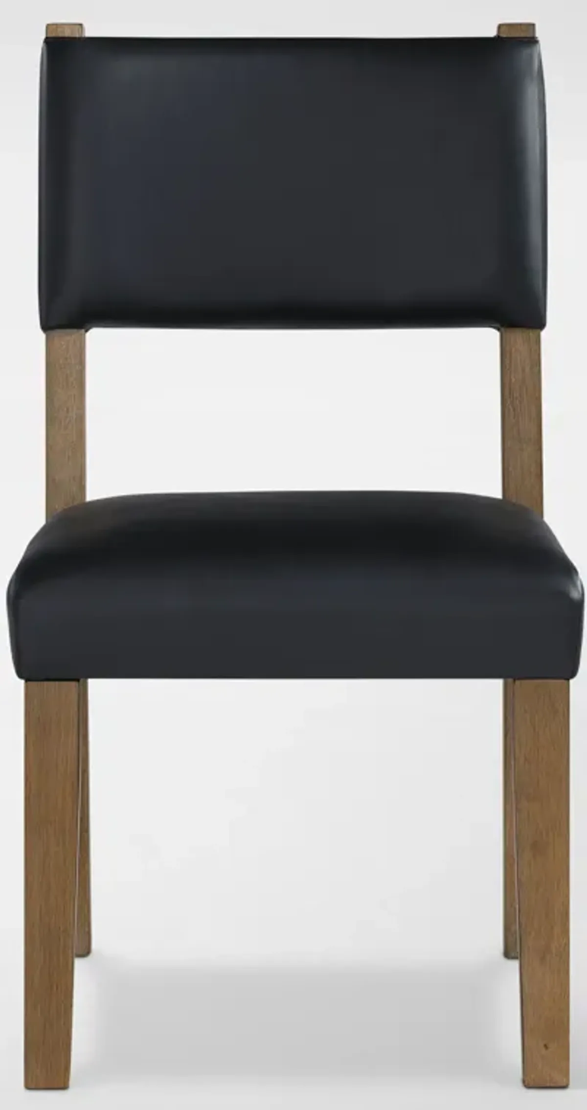 Auburn Dining Table and 4 Upholstered Dining Chairs - Black/Natural Legs