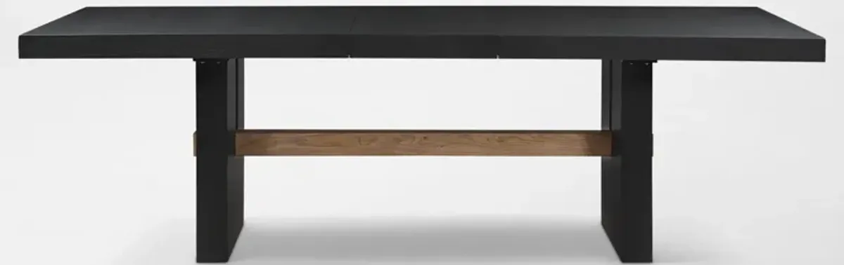 Auburn Dining Table and 4 Host Chairs - Black/Natural Legs