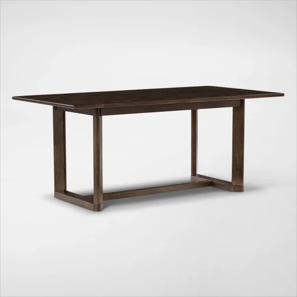 Boca Solid Wood Dining Table - Brown
