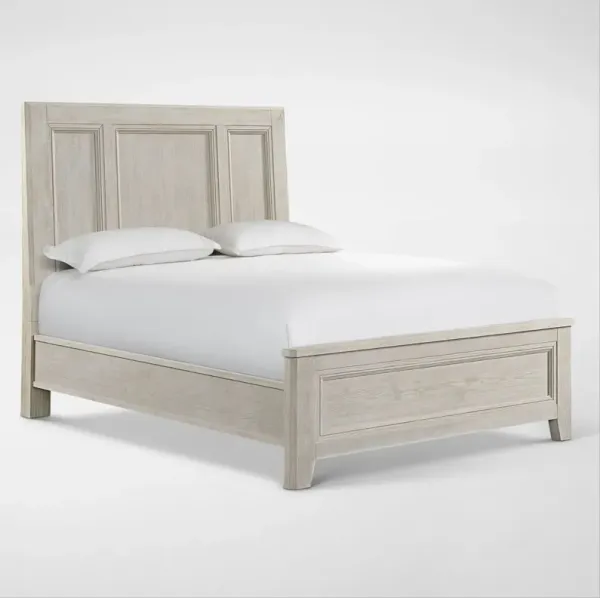 Windward Solid Wood Panel Bed - Queen