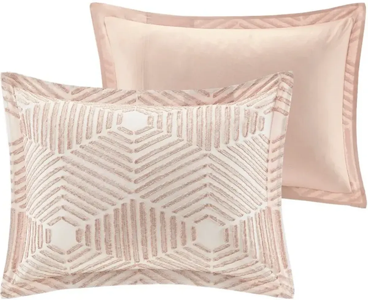 Draven Full/Queen Comforter Set - Blush