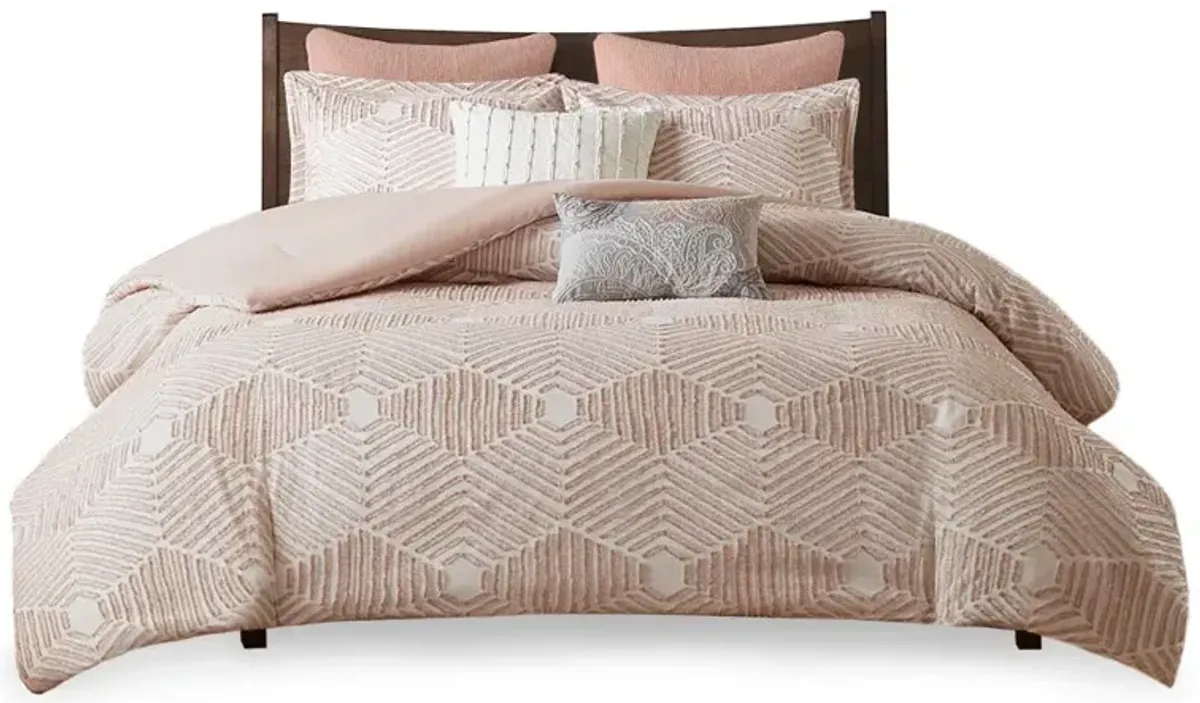 Draven Full/Queen Comforter Set - Blush